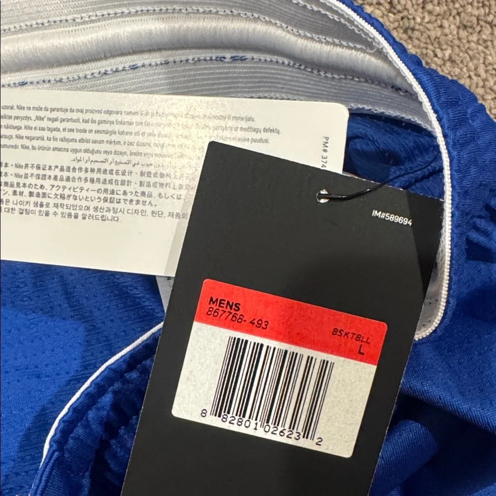 Nike Dri-Fit Blue/White Duke University Basketball Shorts SIZE L